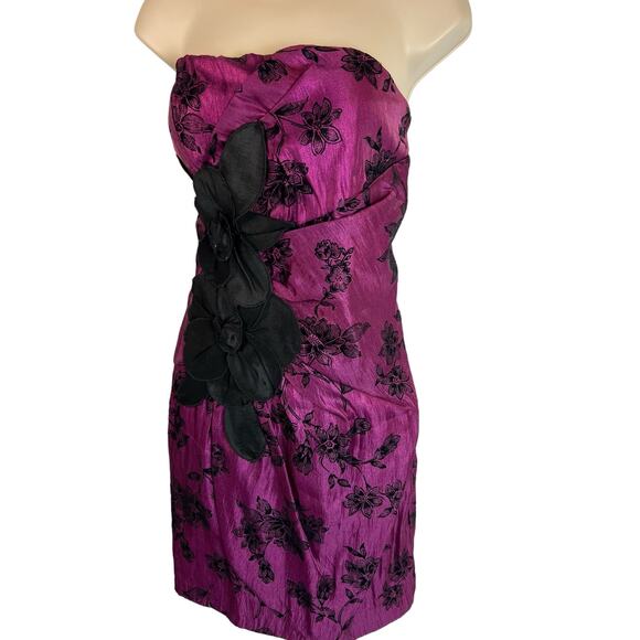 Sequin Hearts Purple Black Strapless Prom Dress Bodycon Formal 7 - Picture 4 of 12